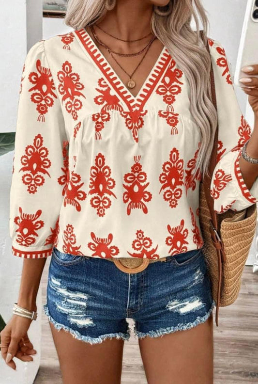 Shandra Top-Orange