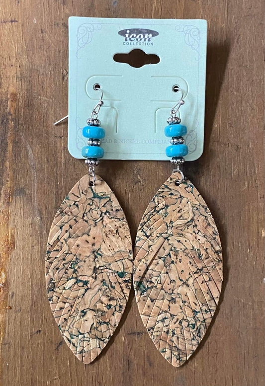 Turquoise Cork Earrings